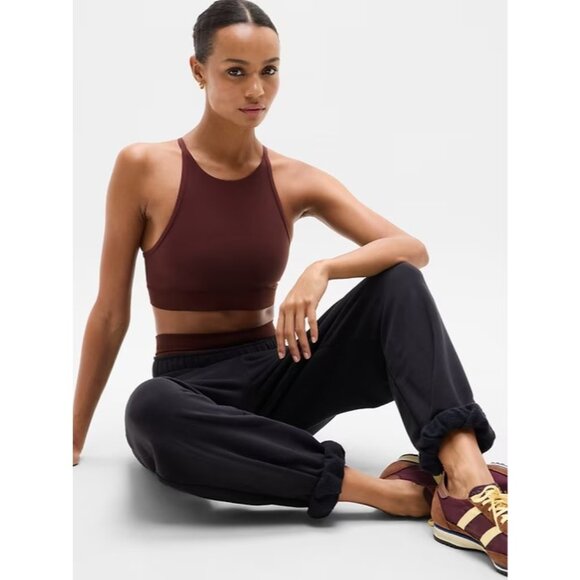 New Athleta M Transcend High Neck Bra Garnet Medium Cup A-C - Picture 1 of 4